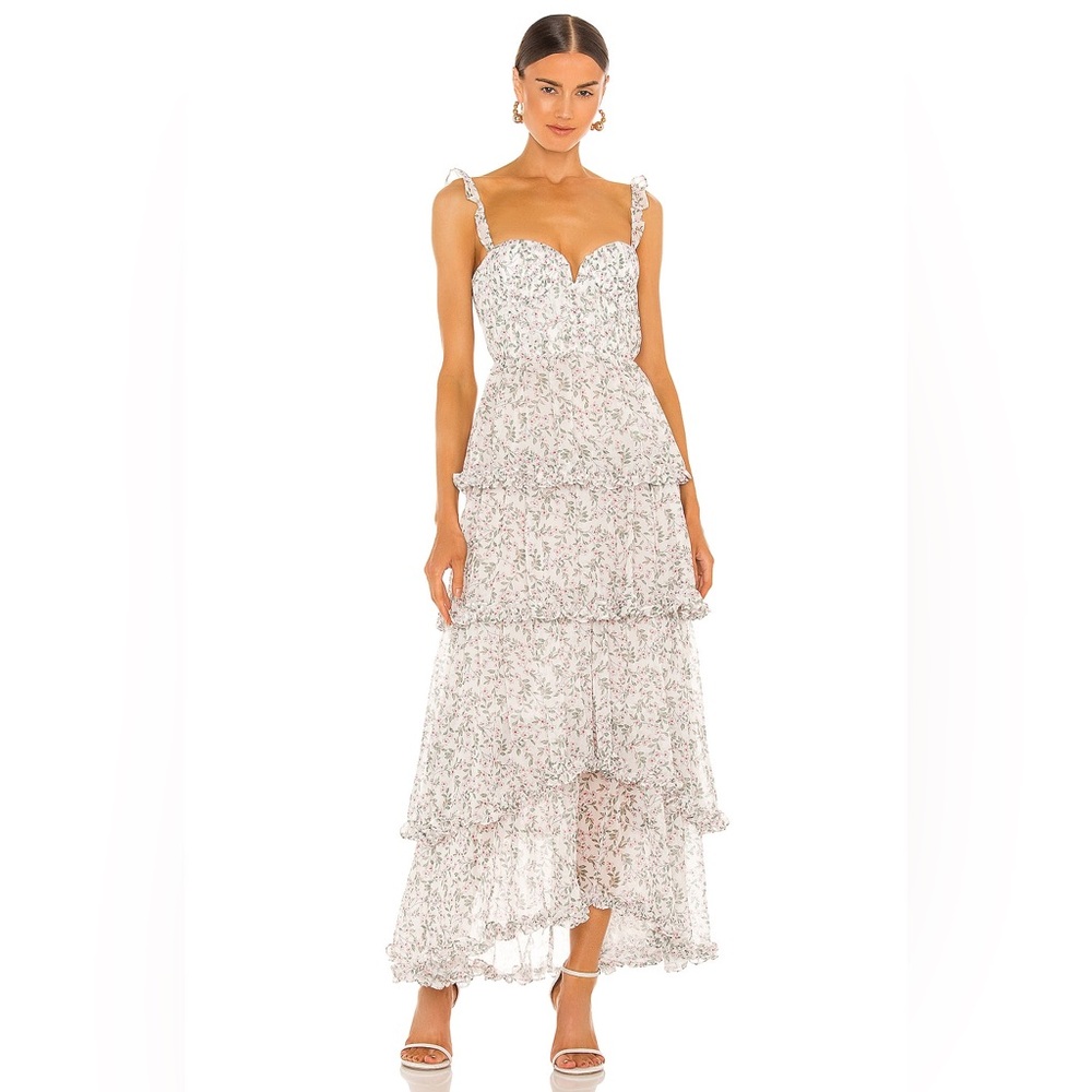 SAU LEE Peyton Maxi Dress Multi Floral